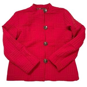 Draper’s & Damon’s Red Quilted Textured Jacket Medium